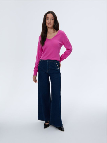 Mohito - Пуловер с остро деколте - фуксия