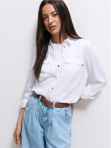 Mohito - Риза с високо съдържание на вискоза - бяло