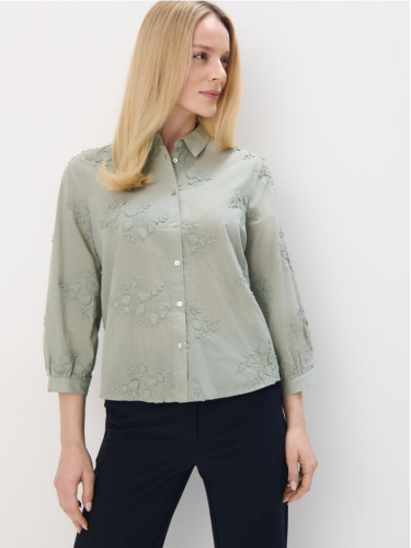 Mohito - Риза с високо съдържание на памук - зелено