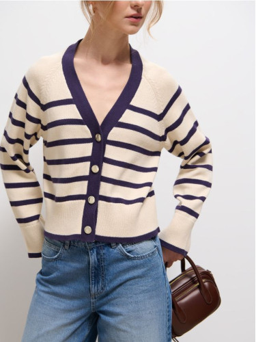 Mohito - Памучна жилетка - бежово