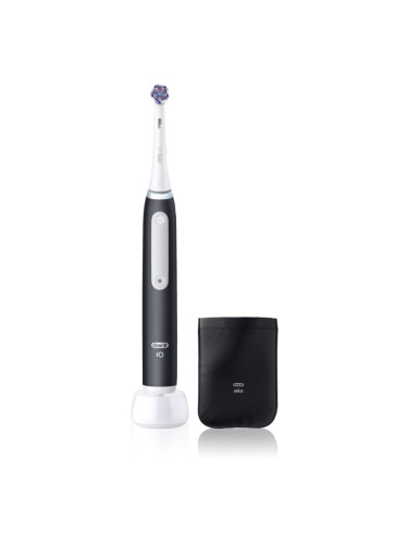 Oral-B iO3 White Clean електрическа четка за зъби с калъф за зарядно устройство Matte Black 1 бр.