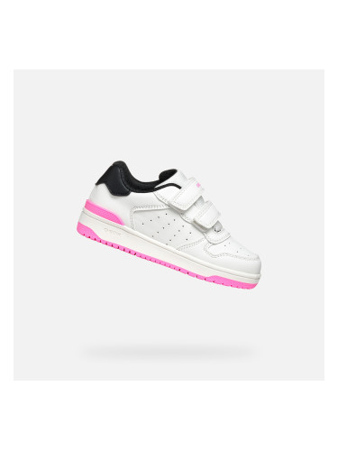 White Girls Geox Washiba Sneakers - Girls