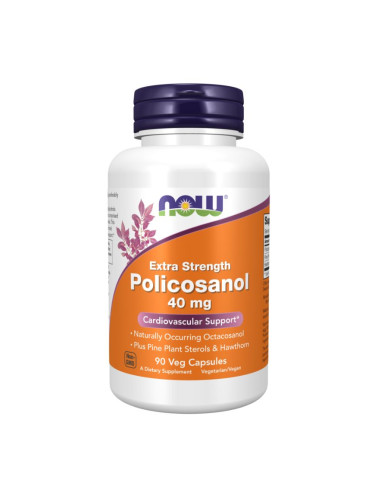 NOW - Policosanol 40 mg Plus - 90 веган капсули