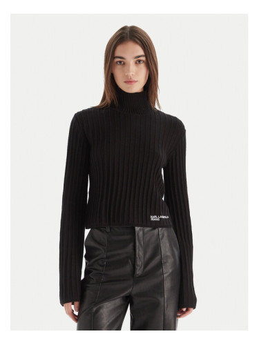 Karl Lagerfeld Jeans Поло A4W18021 Черен Slim Fit