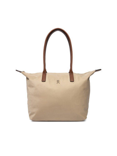 Tommy Hilfiger Дамска чанта Popette Tote AW0AW17711 Кафяв