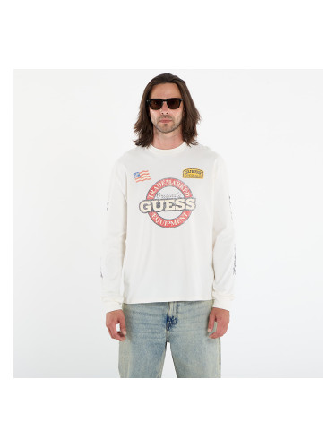 Тениска Guess Originals Cn Ls Int Race Tee White XL