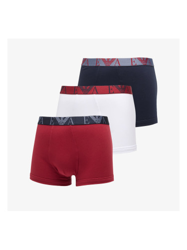 Боксерки EA7 Emporio Armani Bottom Trunk 3-Pack Ar.Blu/ Rhubarb/ White XL