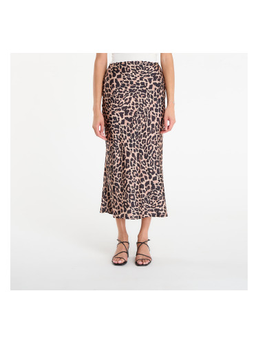Пола GUESS Sibilla Long Satin Skirt Leopard Print XS