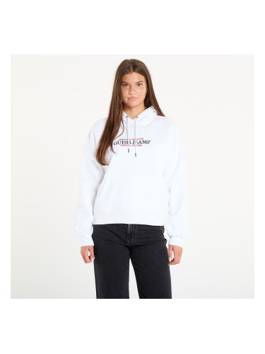 Суитшърт Guess Jeans Hood Os American White M