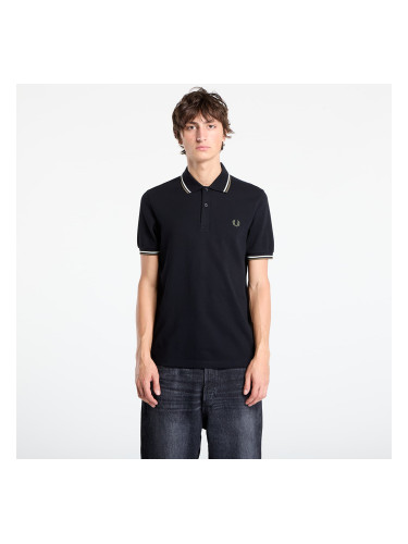 Тениска FRED PERRY Twin Tipped Fred Perry Shirt Blk/ Ecr/ Lrlwgren M