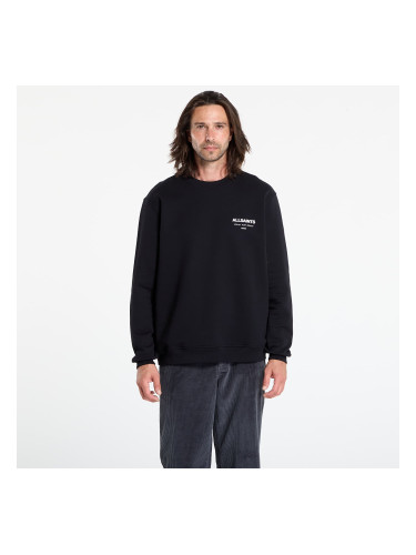 Суитшърт AllSaints Underground Crew Jet Black XL