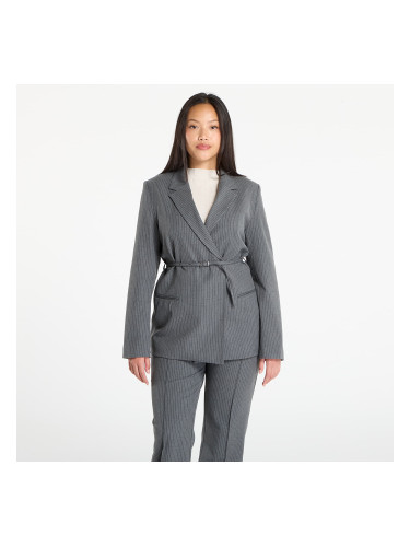 Samsøe Samsøe Salot Blazer Belt Dark Gull Gray Pinstripe S