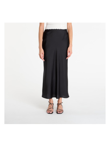Пола GUESS Sibilla Long Satin Skirt Black XS
