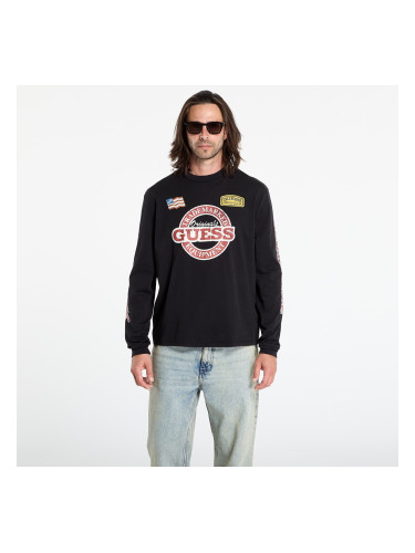 Тениска Guess Originals Cn Ls Int Race Tee Black M