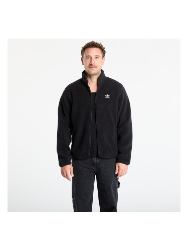 Суитшърт adidas Trefoil Essentials Teddy Fleece Black S