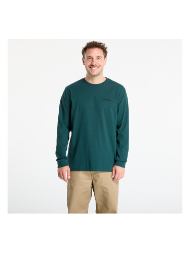 Тениска Patagonia M's L/S P-6 Logo Responsibili-Tee Cascade Green M