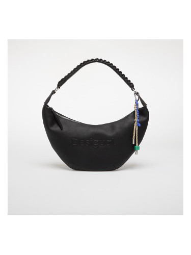 Desigual Medium Leather Bag Black Universal
