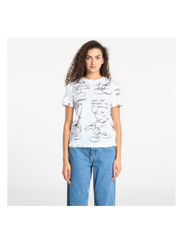 Тениска Desigual Mickey Sketch T-Shirt White XS