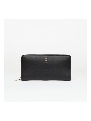 Портфейл Tommy Hilfiger TH Monogram Zip-Around Wallet Black Universal