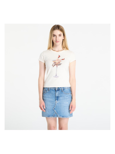 Тениска GUESS Ss Tini Boots Espresso R5 Tee Beige L