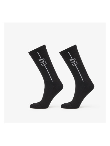 EA7 Emporio Armani Unisex Train Socks 2-Pack Black/ Black S/M