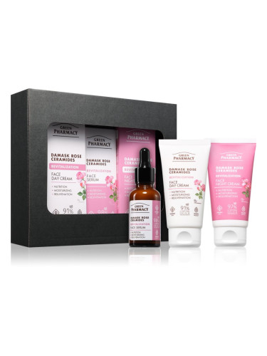 Green Pharmacy Damask Rose & Ceramides Set подаръчен комплект за перфектна кожа
