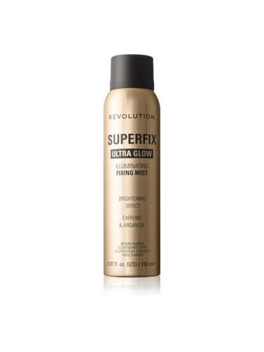 Makeup Revolution Superdewy Superfix озаряващ фиксиращ спрей 150 мл.