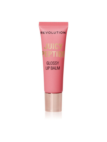 Makeup Revolution Juicy Peptide Lip Balm балсам за устни с пептиди цвят Shimmer Mai Tai Pink 8 мл.