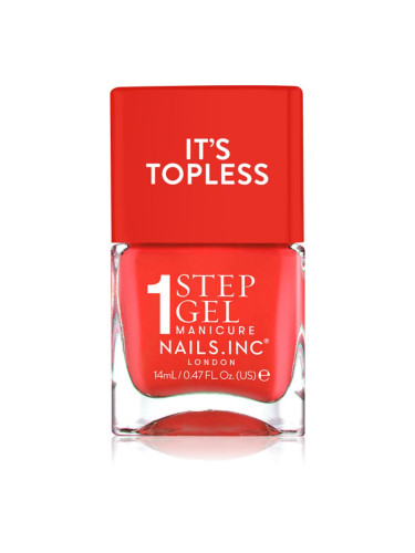 Nails Inc. It’s Topless гел лак за нокти за дълготраен ефект цвят Jennifer 14 мл.