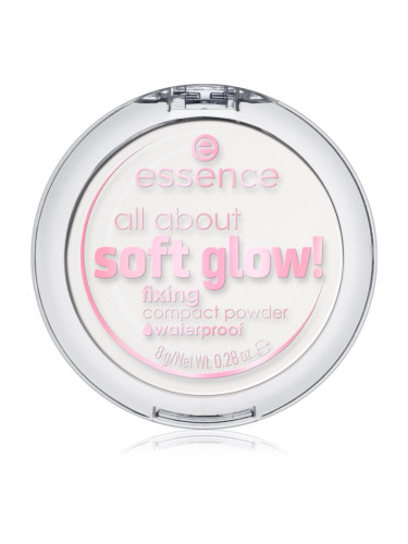essence All About Soft Glow! прозрачна фиксираща пудра за озаряване на лицето 8 гр.