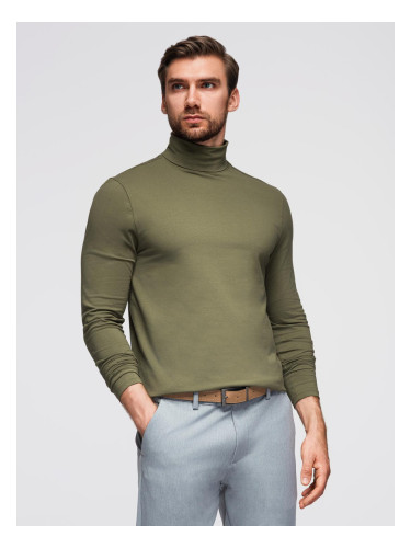 Мъжка омбре поло яка - тъмнозелена