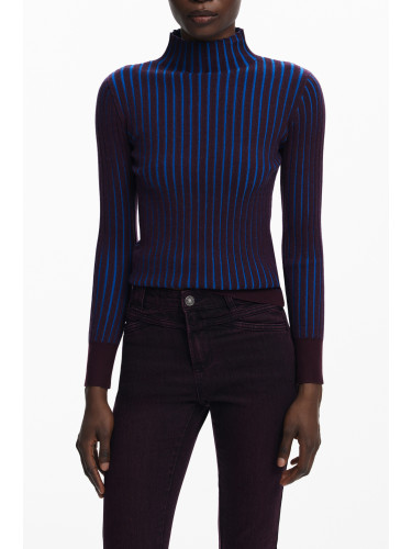 Дамски кафяв пуловер Desigual