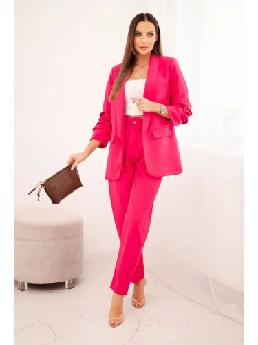 Kesi Włoski Elegant set of jackets and trousers pink