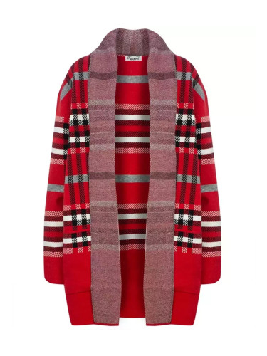 Pri WARM Sweater. Checkered cardigan overlay