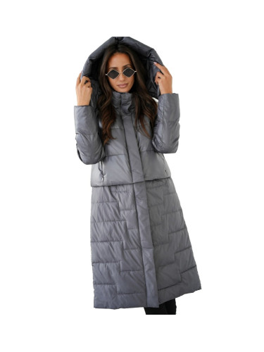 Pri Quilted 2-in-1 Insulated coat Can be worn as a jacket