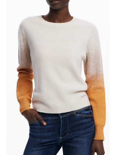 Дамски бежов пуловер Desigual