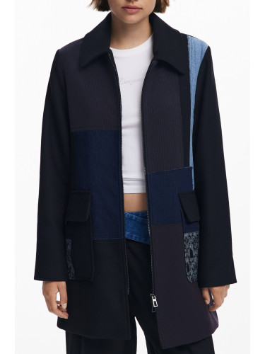 Дамско черно палто Desigual