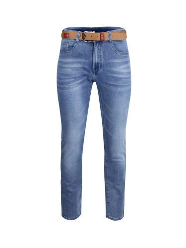 Pri Classic men's jeans trousers with a brown belt