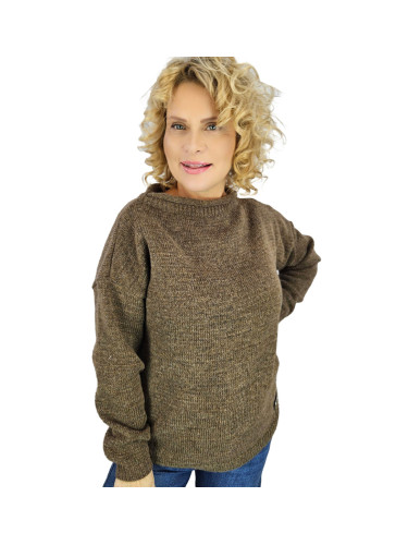 Pri Warm women's oversize sweater boat neckline MARLENA