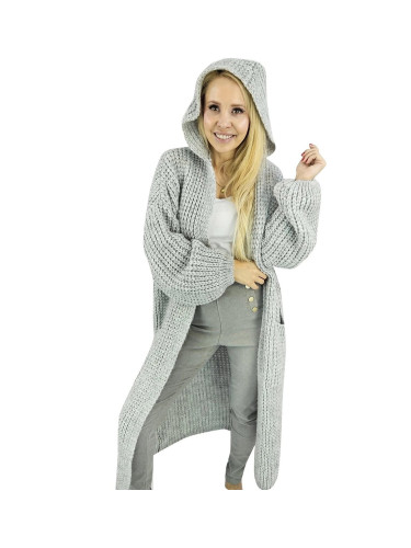 Pri Long warm cardigan sweater thick weave VALERIA