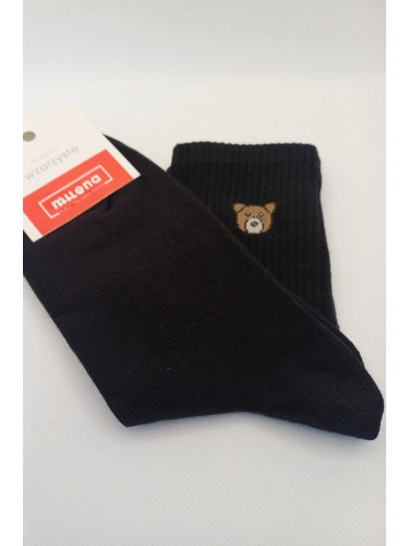 Milena Дамски чорапи Медведче Черни