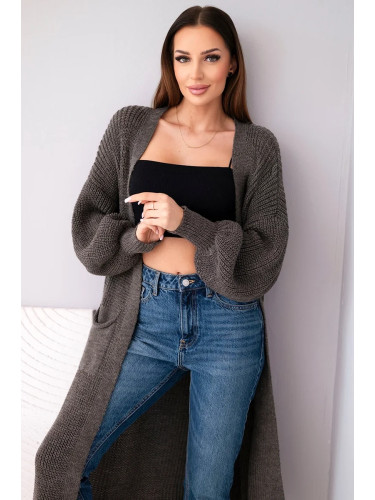 Kesi Włoski Long cardigan sweater cappuccino