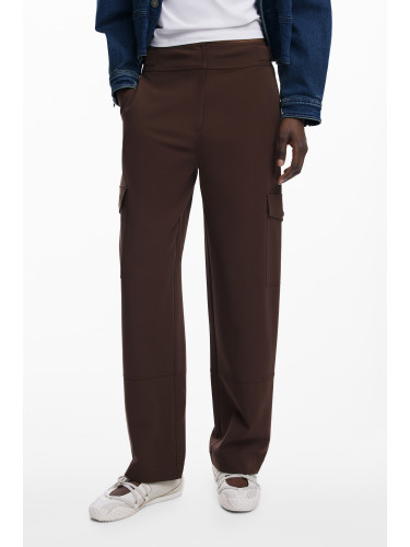 Дамски кафяви панталони Desigual