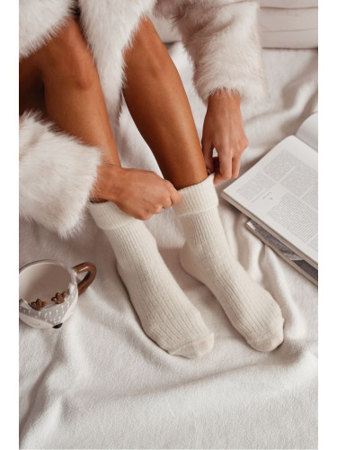 Milena Дамски чорапи от вълна Алпа Екрю