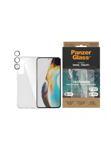 Стъклен протектор PanzerGlass за Samsung S23 Plus  Bundle (UWF screen protector, HardCase, протектор за камера)