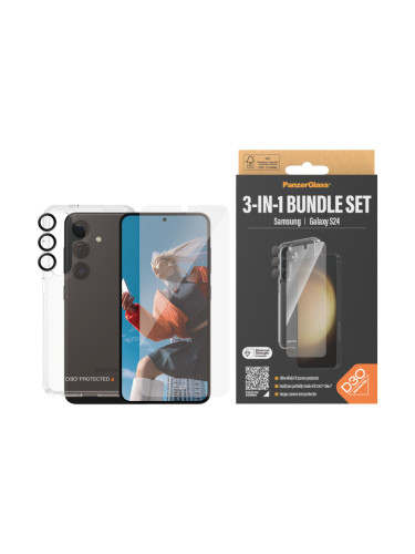 Комплект PanzerGlass Samsung Galaxy S24 UWF Bundle (Screen Protector + D3O HardCase + Hoops)