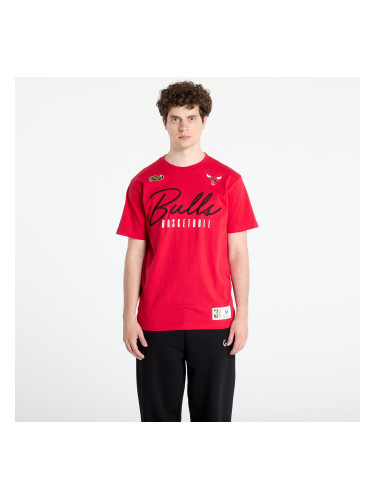 Тениска Mitchell & Ness NBA Training Day Premium Ss Tee Vintage Logo Bulls Scarlet M
