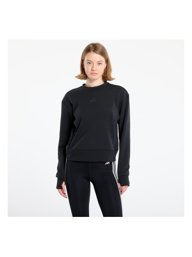 Суитшърт adidas Designed-for-Training Warm-Up Crewneck Sweatshirt Black/ Victory Blue/ Magic Beige M