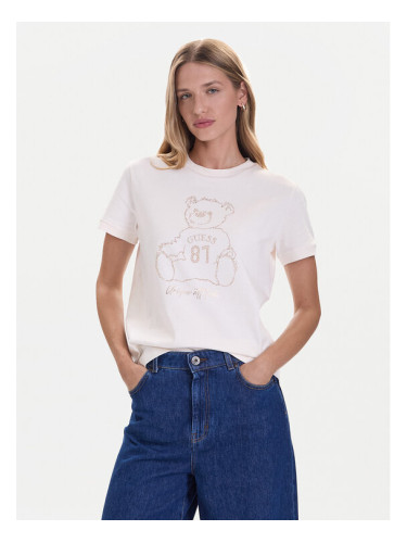 Guess Тишърт V5BI16 K8FQ4 Бял Regular Fit