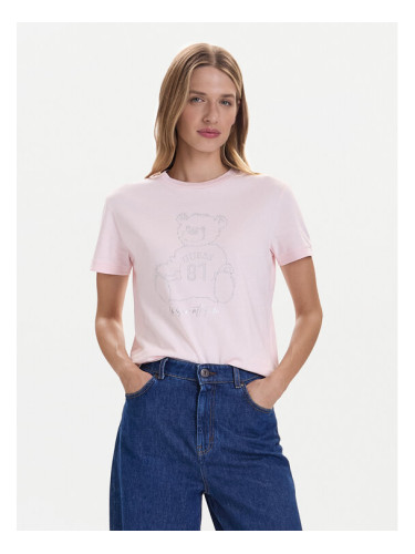Guess Тишърт V5BI16 K8FQ4 Розов Regular Fit